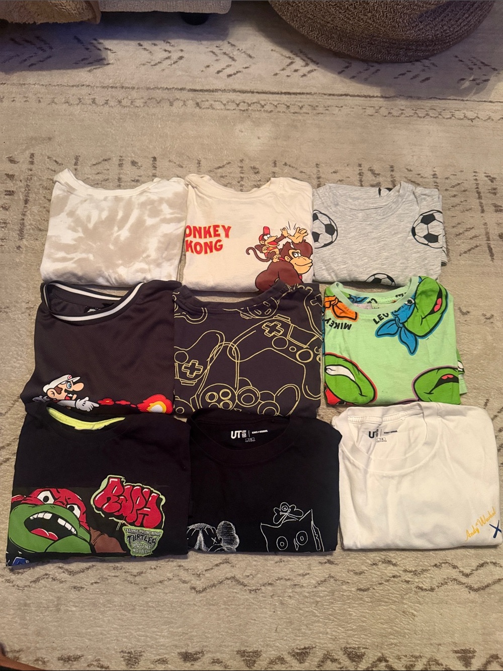 Boys size 7-8 lot of 9 shirts